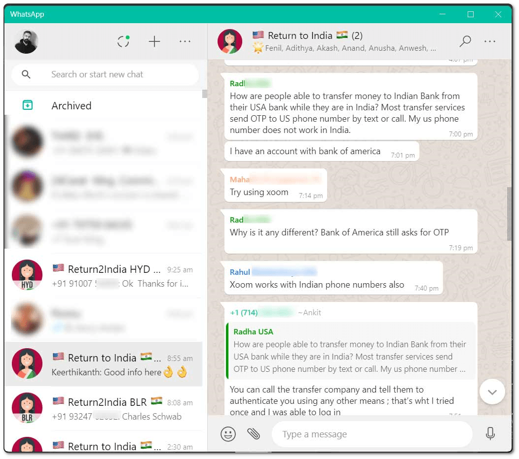 Return to India NRI WhatsApp Group