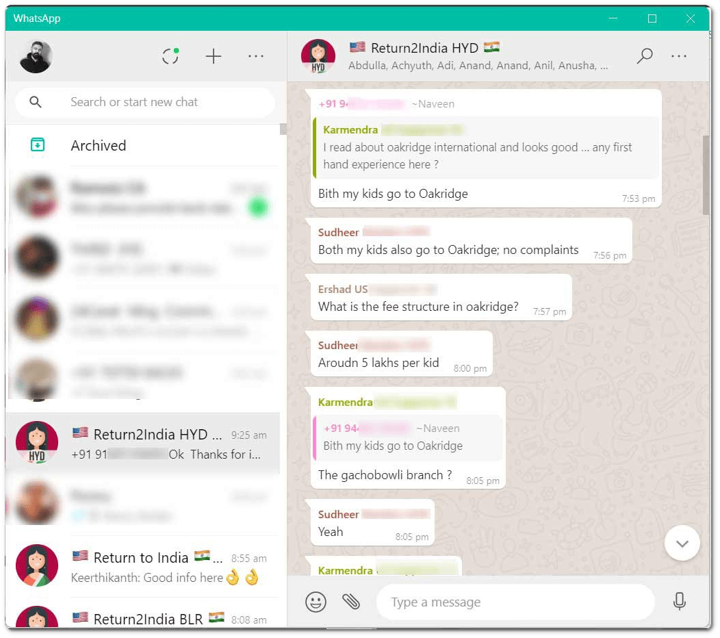 Return to India NRI WhatsApp Group